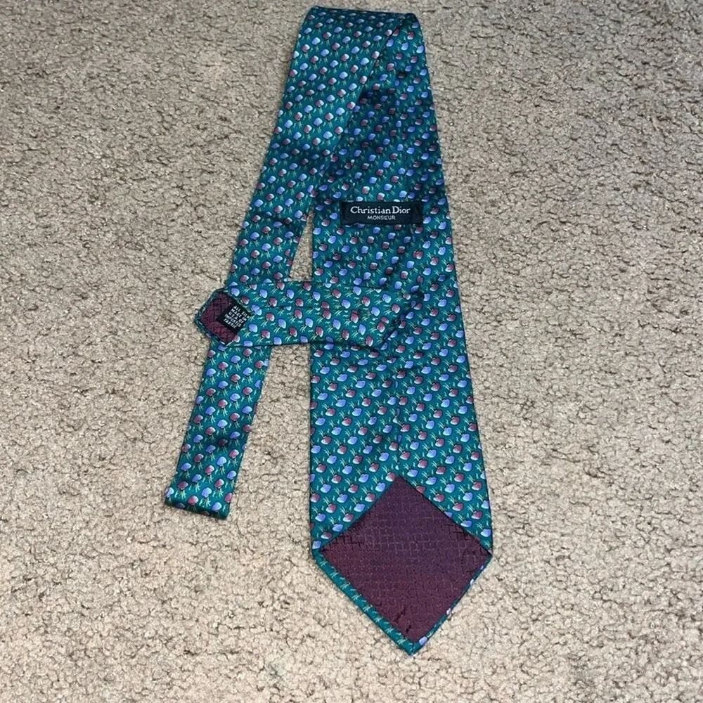 Christian Dior Monsieur 100% Silk Tie‎ Novelty Floral Vase